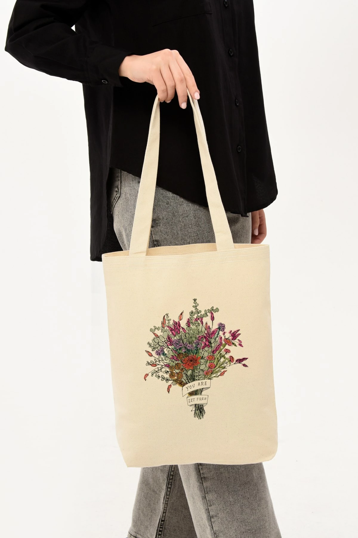 Qese tote Zoozie Bags, krem, 0606