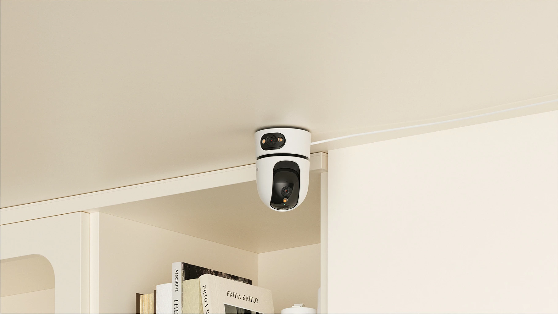 Kamerë sigurie IP Imou Ranger Dual Pro 6MP, Wi‑Fi 6, PTZ 360°, MicroSD, e bardhë