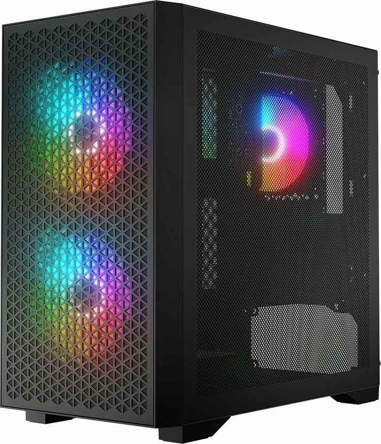 Kasë Logic Concept Dart Pro Mini ARGB AM-DART-PRO-ARGB-10, Mini Tower, Micro-ATX, pa furnizues rryme, 3x120mm ARGB fan, e zezë