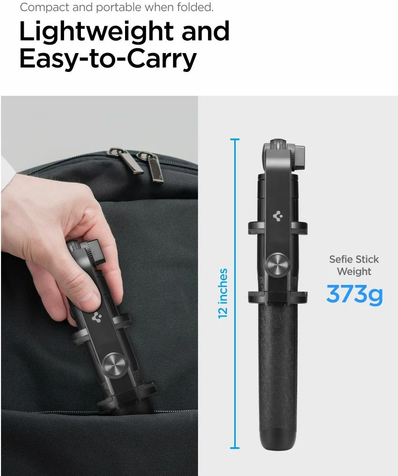 Selfie stick me tripod Spigen S560W me Bluetooth, i zi