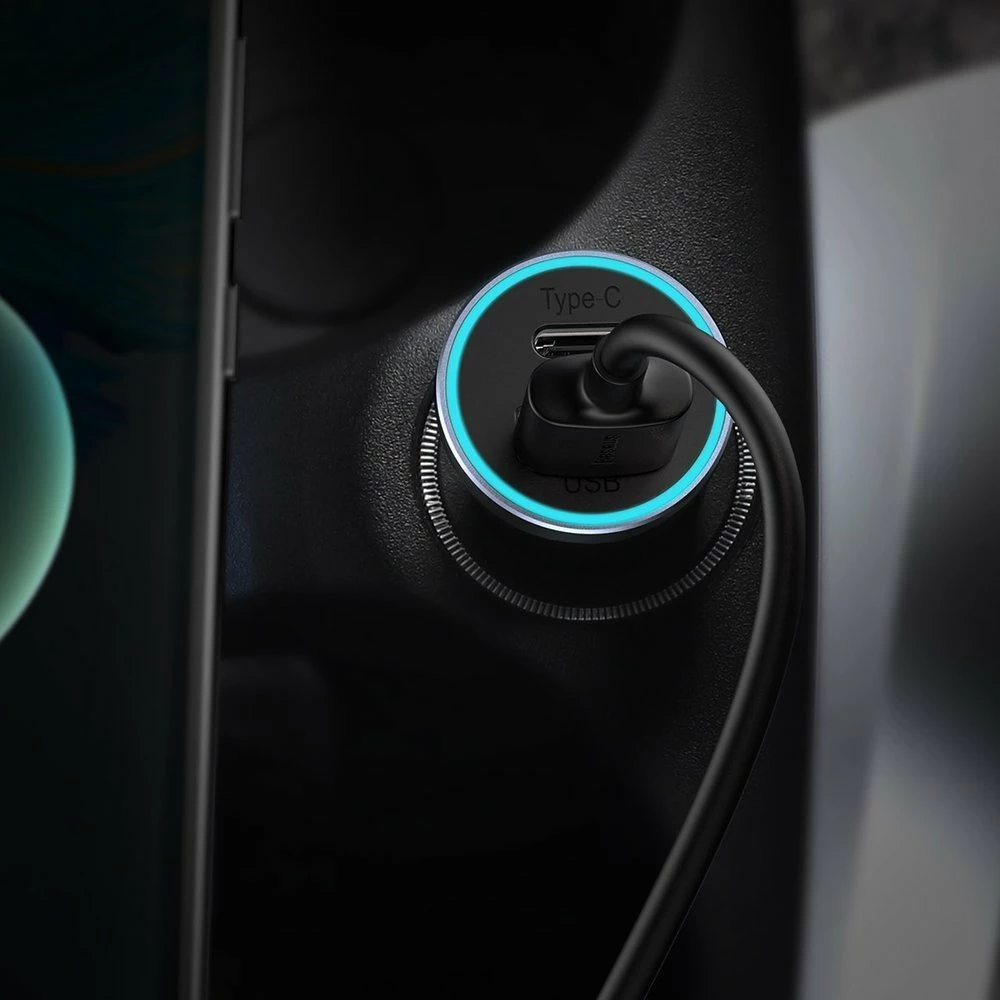 Karikues veture Baseus Golden Contactor Pro, 40W, 2 porta USB-A/USB-C, me kabllo USB-C, Gri