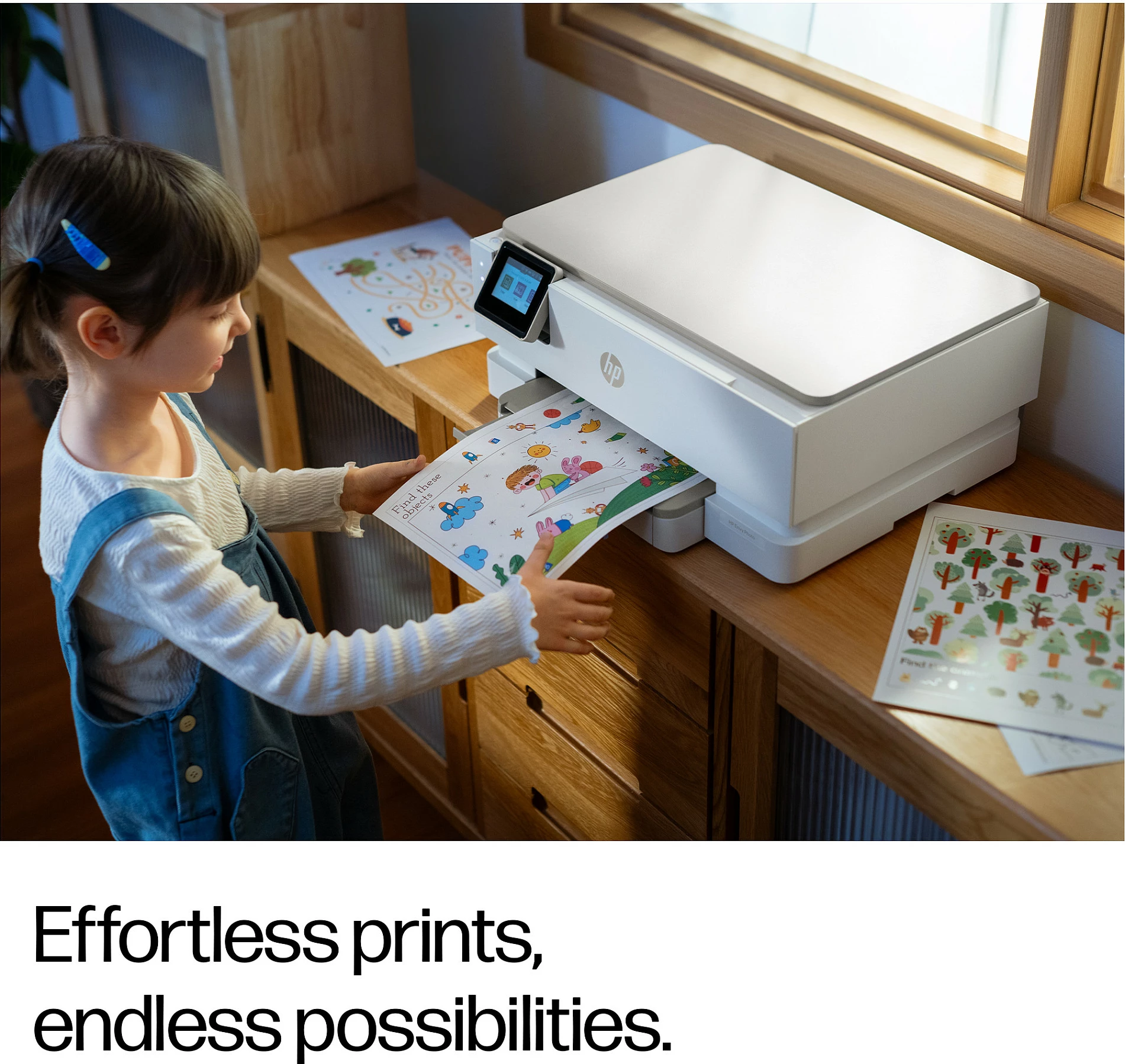 Printer multifunksional HP ENVY Photo 7230, wireless, inkjet me ngjyra, ADF 35 fletë, Light Portobello