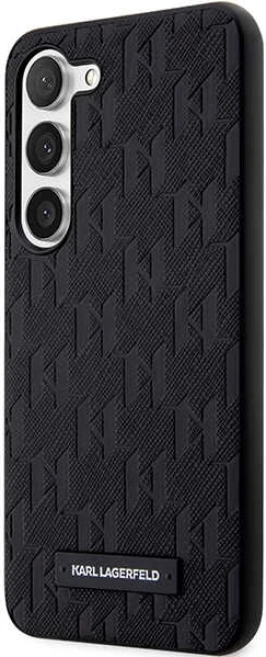 Mbështjellës Karl Lagerfeld Saffiano Mono Metal Logo për Samsung Galaxy S24+, i zi