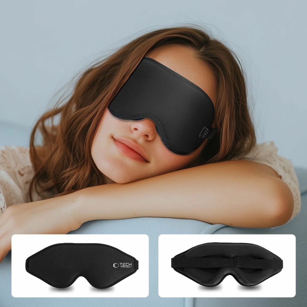 Maskë gjumi Tech-Protect Eyeshade Sleep, e zezë