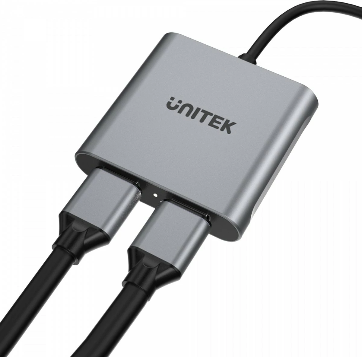 Adapter Unitek V1404B USB-C në 2x HDMI, 4K, MST, Gri