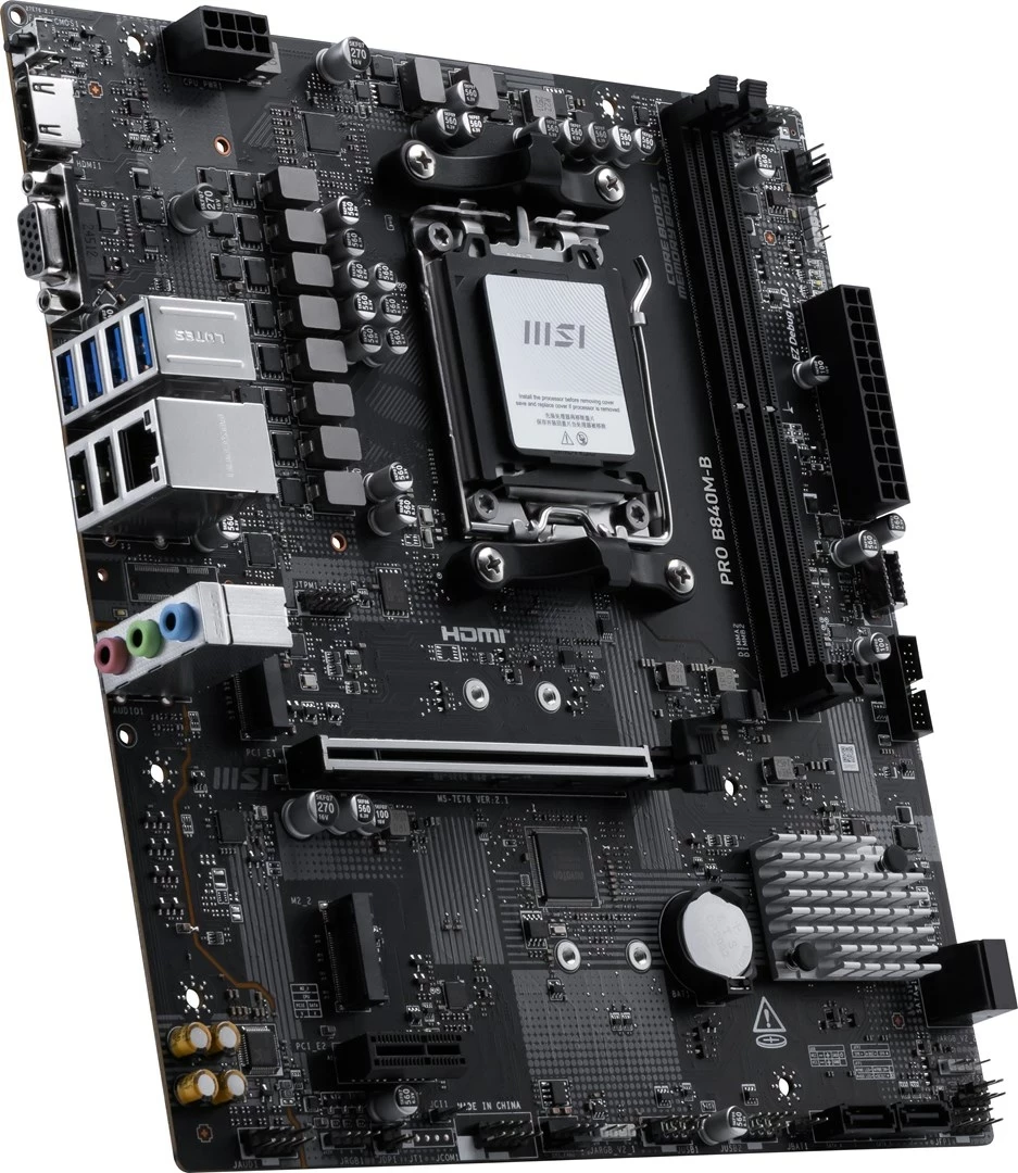 Pllakë amë MSI PRO B840M-B, Socket AM5, micro ATX, E zezë