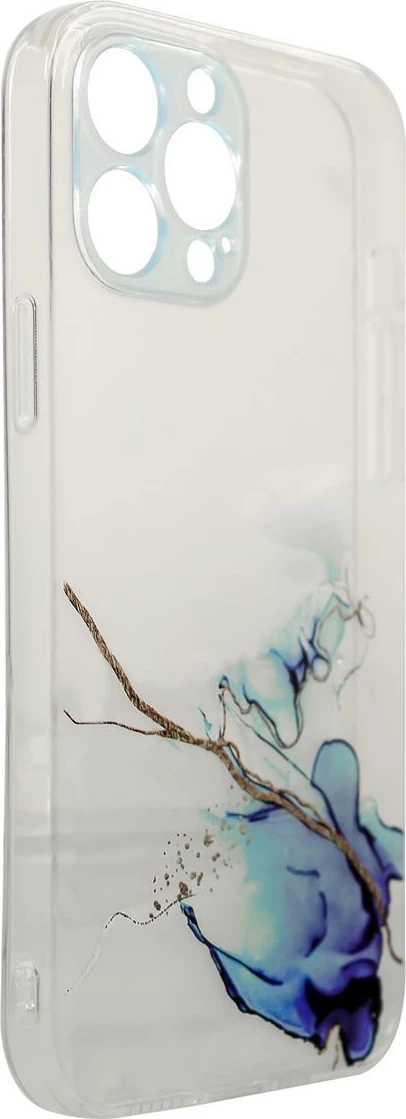 Mbështjellës Hurtel Marble Case për iPhone 12 Pro, TPU, Blu