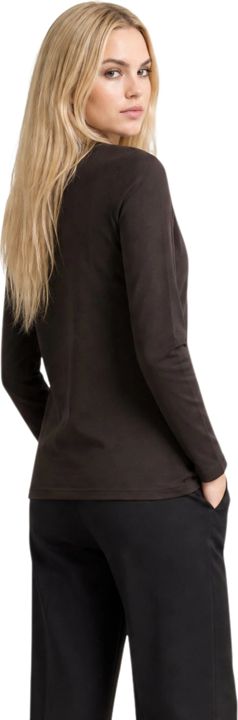 Maicë me mëngë të gjata për femra Armani Exchange XW002761 AF23954, kafe [Madhësia: XS]