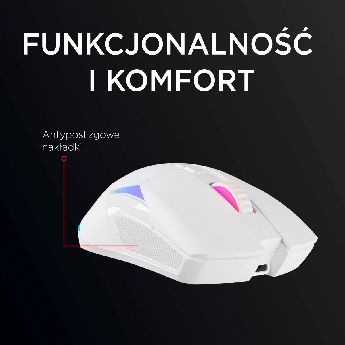 Maus Rampage Nova M4 NOVA M4-WHITE 800-4800 DPI RGB, i bardhë