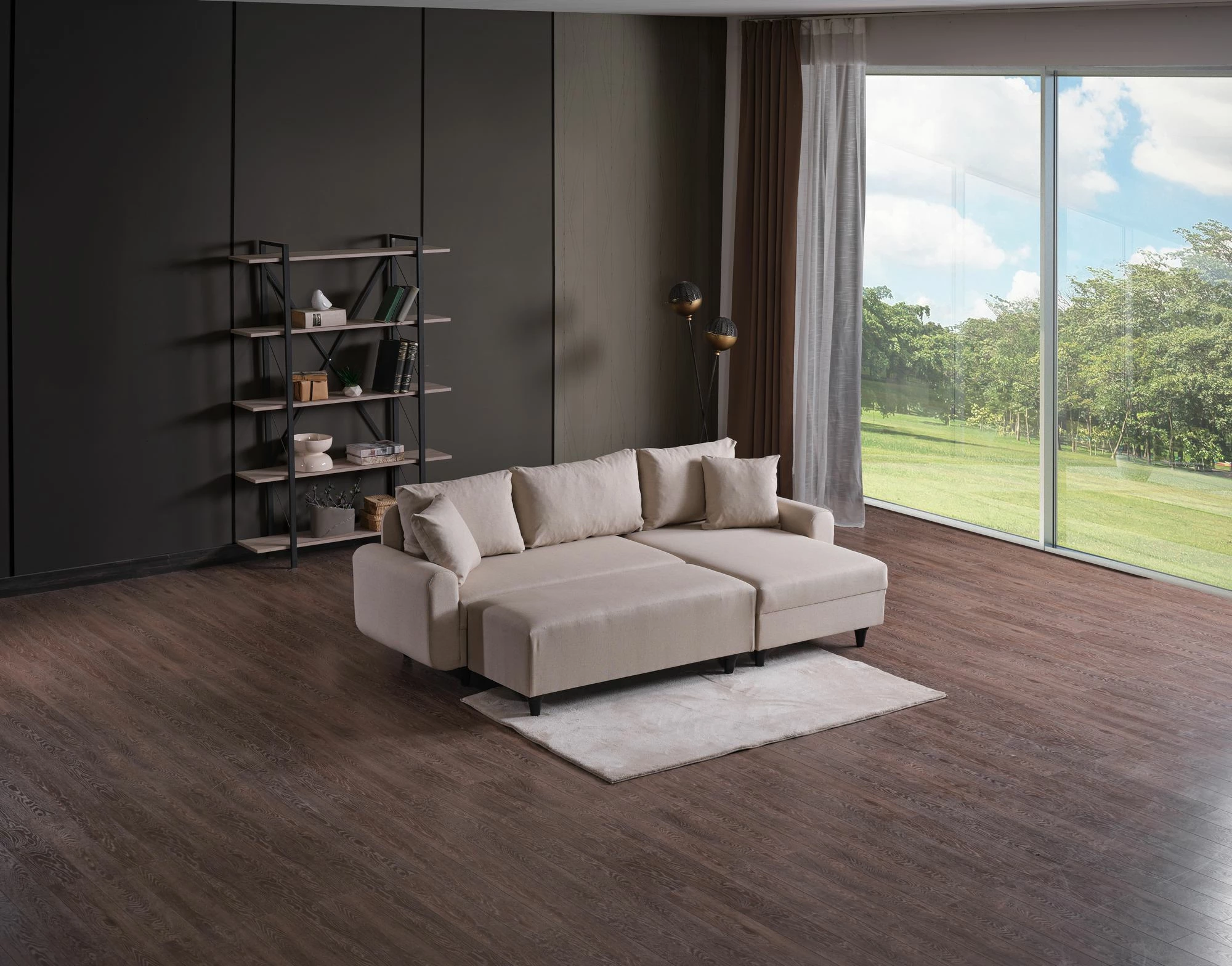 Kënd divan-krevat Flavia, bezhë, Atelier del Sofa