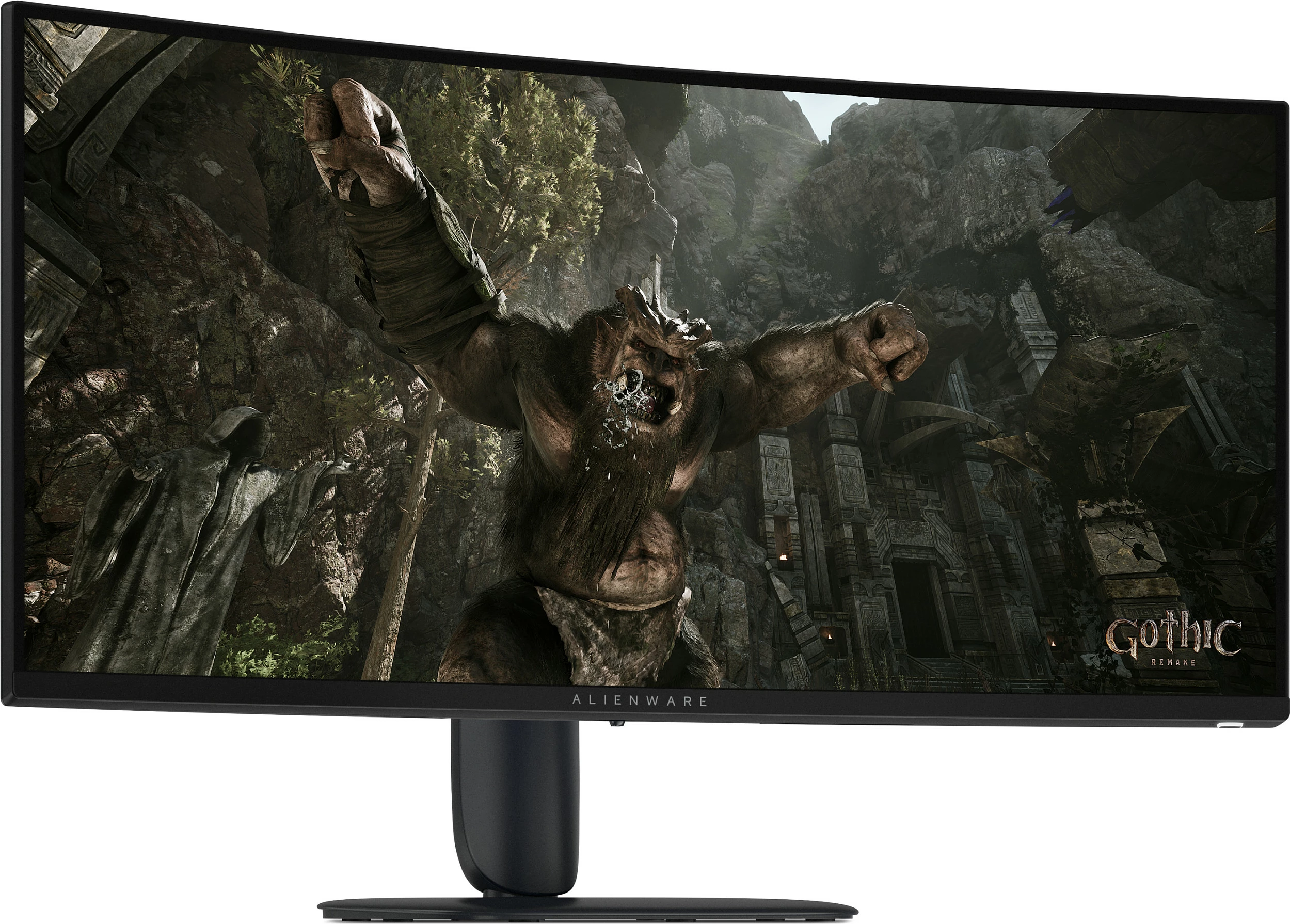 Monitor gaming Dell Alienware AW3426DWM, 34", WQHD 3440x1440, 240Hz, Curved, i zi