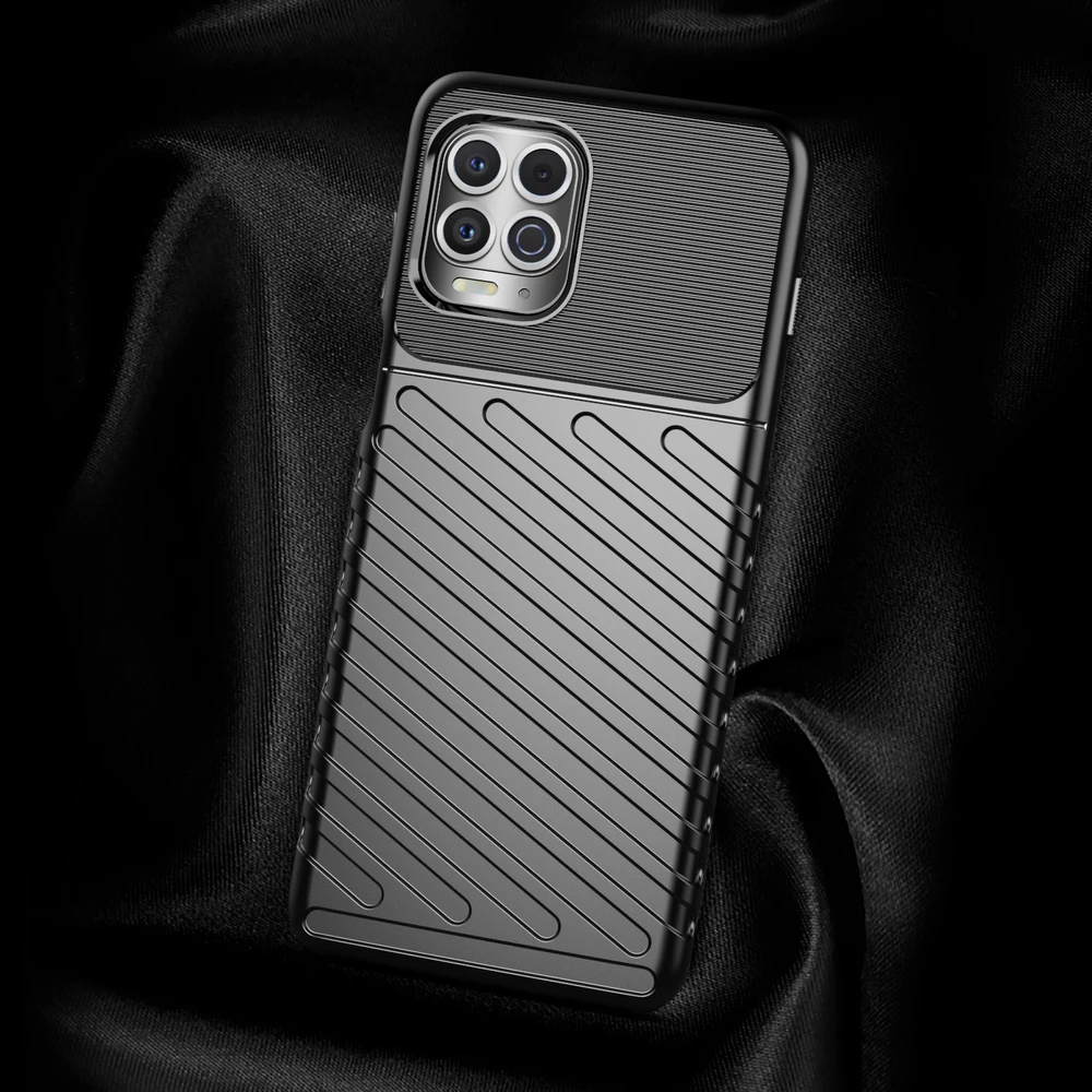 Mbështjellës Hurtel Thunder Case për Motorola Moto G100 / Edge S, TPU, i zi