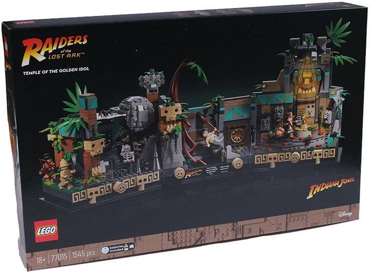 Set LEGO, LEGO, Indiana Jones Temple of the Golden Idol 77015, 1545 copë, mosha 18+, ngjyrë ari