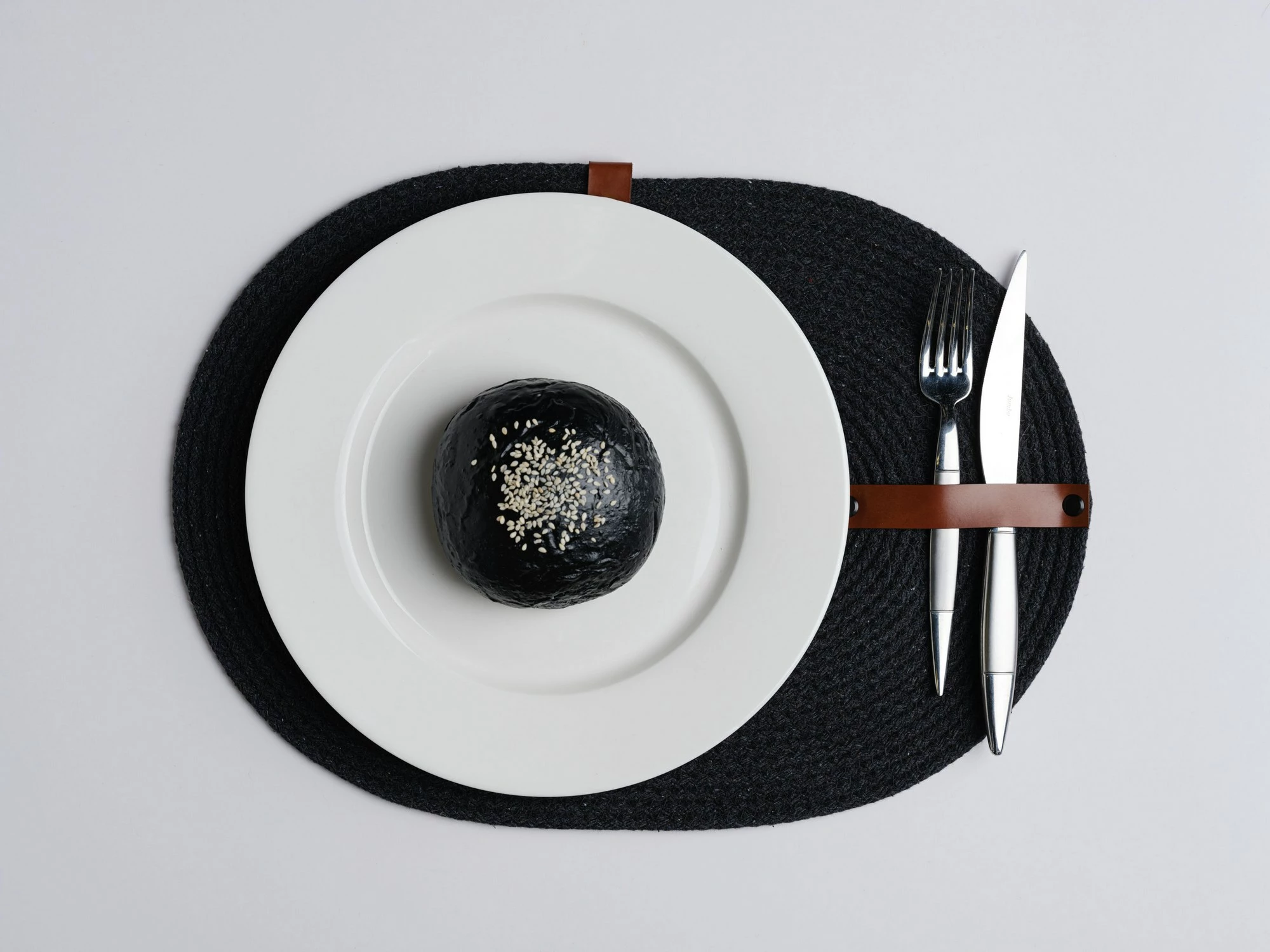 Set nënshimesh tavoline (6 copë), Aberto Design, JUT08001108D, ngjyrë e zezë