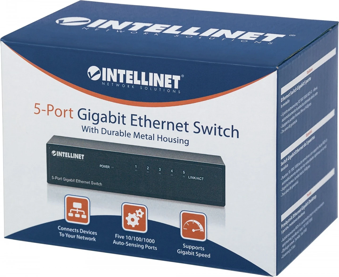 Switch Intellinet 530378, 5 portë Gigabit