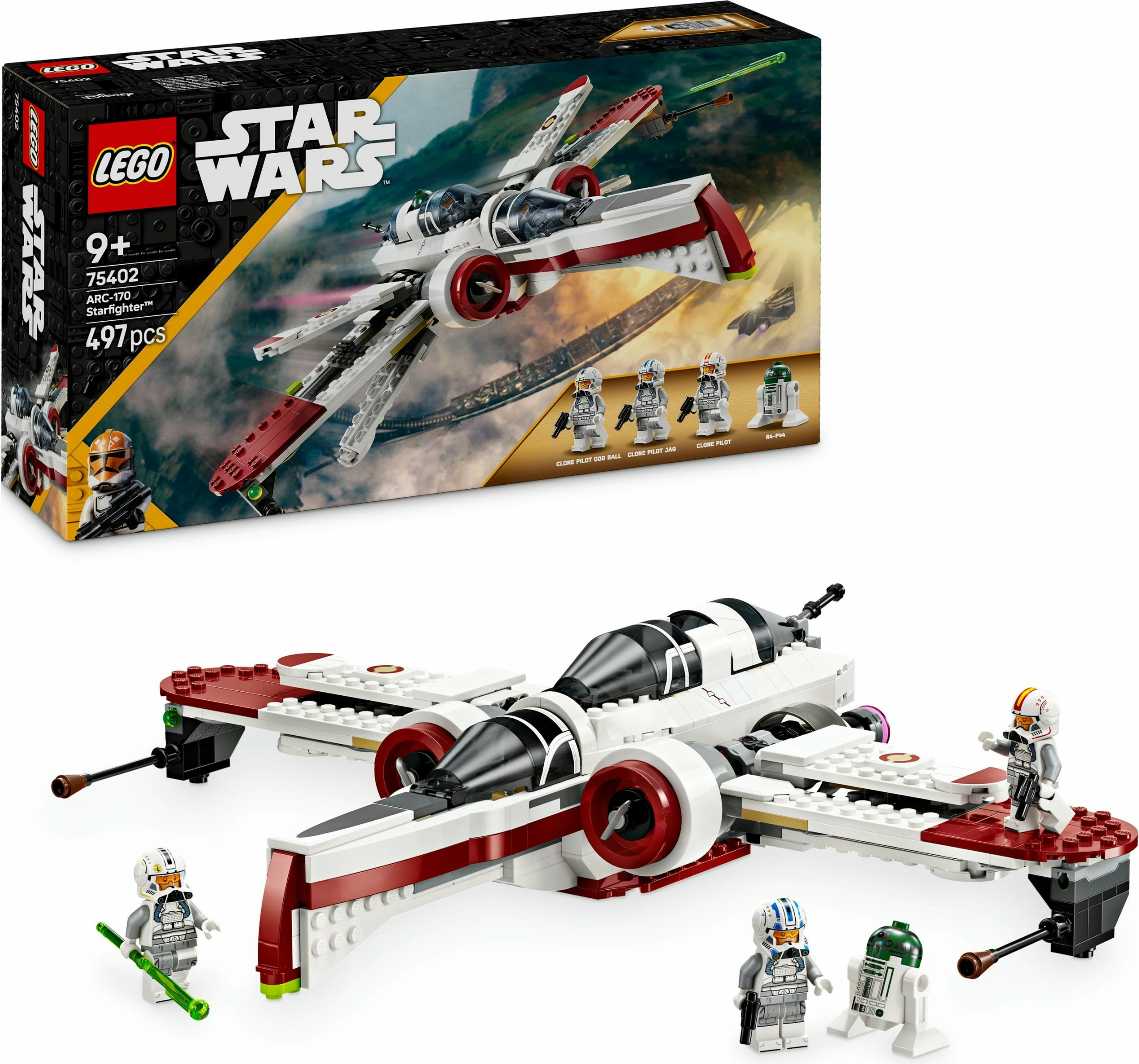 Set ndërtimi LEGO Star Wars ARC-170 Starfighter, shumëngjyrësh