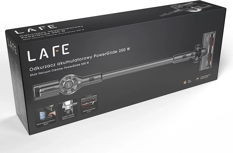 Kasë fshese Lafe PowerGlide 200 W, pa kabllo, gri