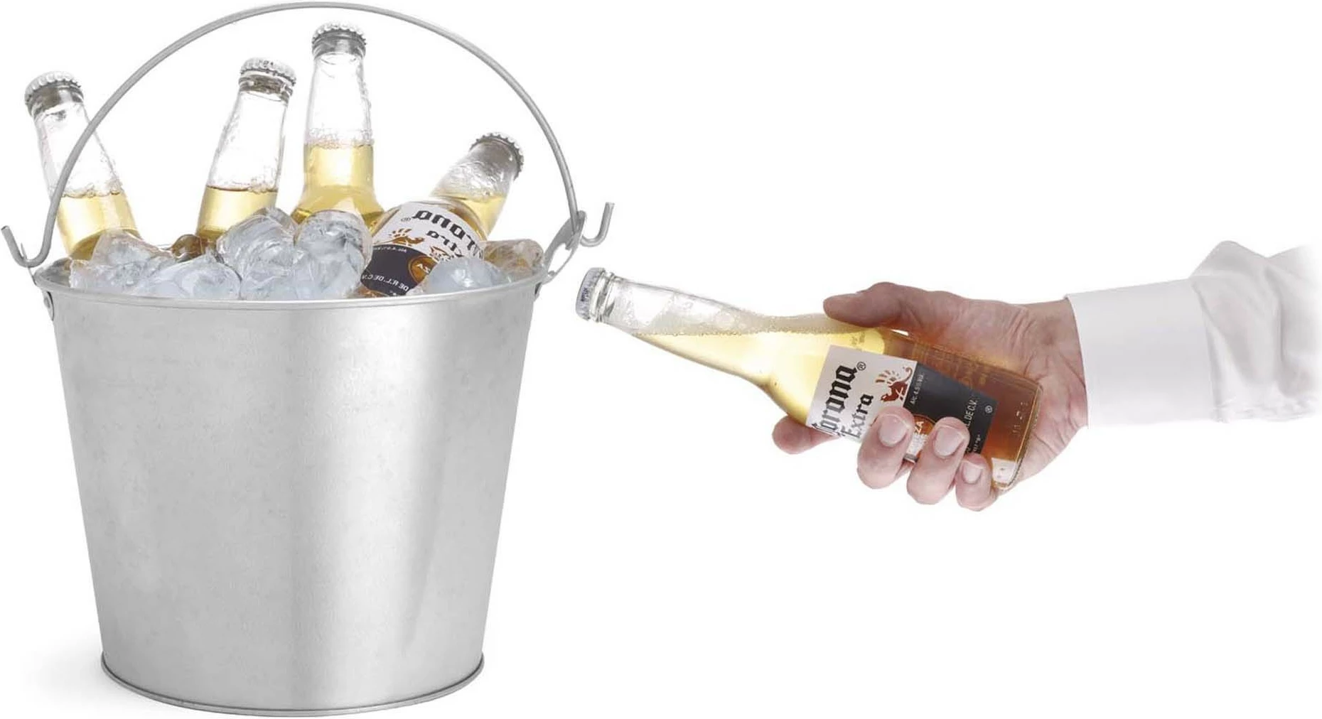 Kovë birre, Bar Up, 230x(H)180 mm, argjendtë