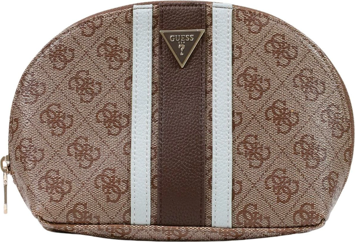 Çantë kozmetike për femra Guess Noelle II Dome PW7573 P6370, e bardhë-kafe