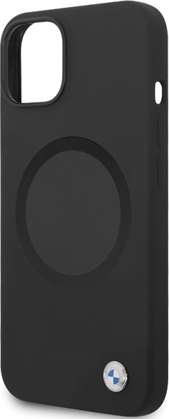 Mbështjellës BMW BMHMP14SSILBK2 për iPhone 14, Liquid Silicone MagSafe, zi