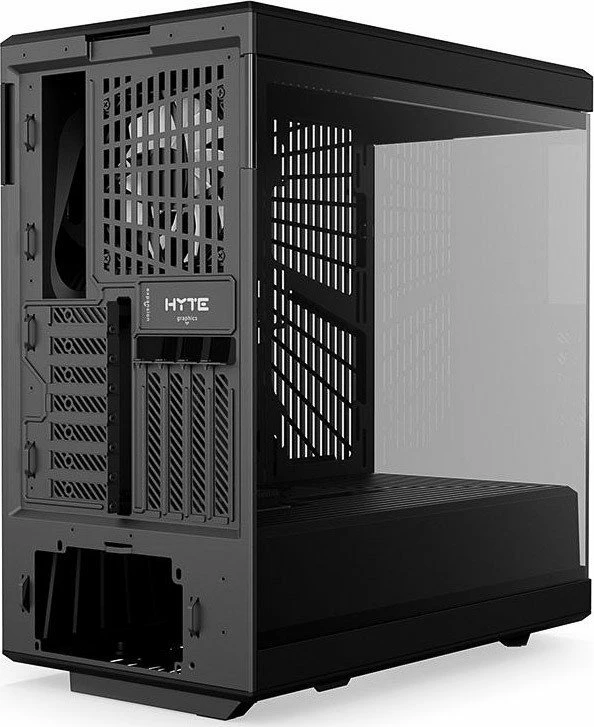 Kasë Hyte Y40 (CS-HYTE-Y40-B) Midi Tower ATX/ITX/Micro ATX, xham i temperuar panoramik, pa PSU, PCIe 4.0 riser, e zezë