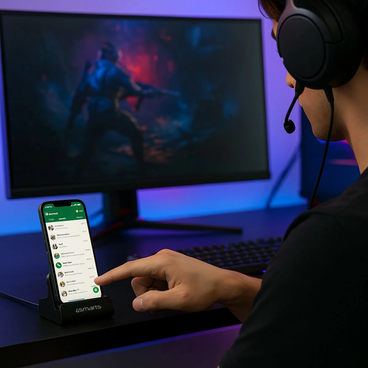 Dock karikimi 4smarts VoltDock USB-C 60W, gri