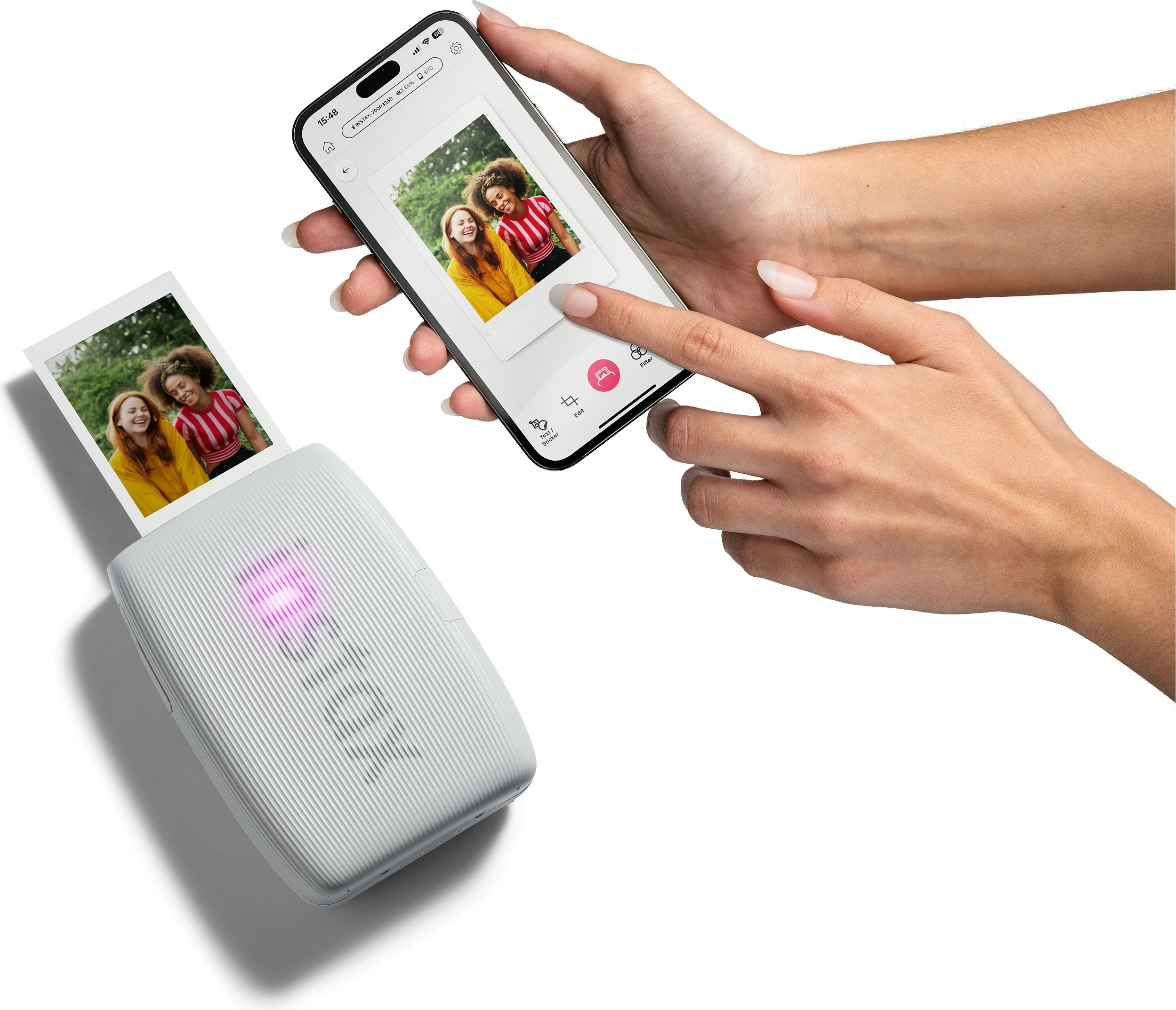 Printer foto instant Fujifilm Instax Mini Link 3, Bluetooth, 800 x 600 DPI, Clay White