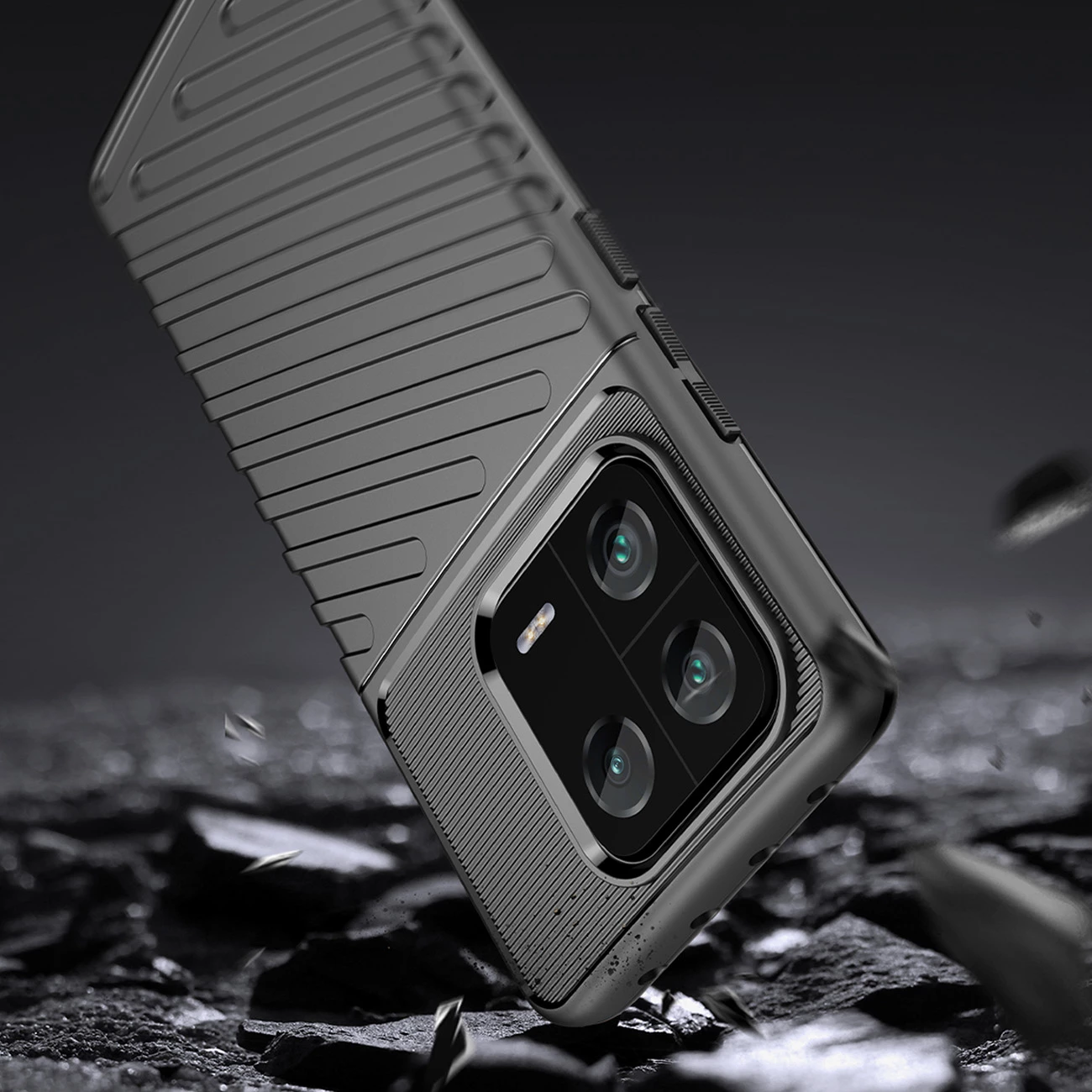 Mbështjellës Hurtel Thunder Case për Xiaomi 13 Pro, TPU, zi