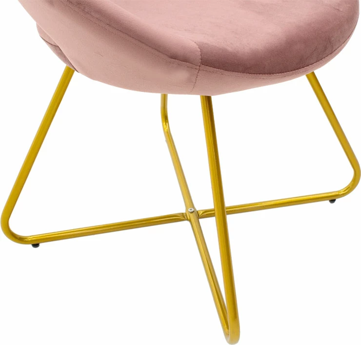 Karrige Valentina metalik e artë me kadife ngjyrë mollë e kalbur