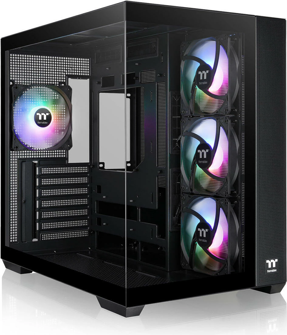Kasë Thermaltake View 380 TG ARGB (CA-1Z2-00M1WN-00) Midi Tower, tempered glass, SPCC, e zezë