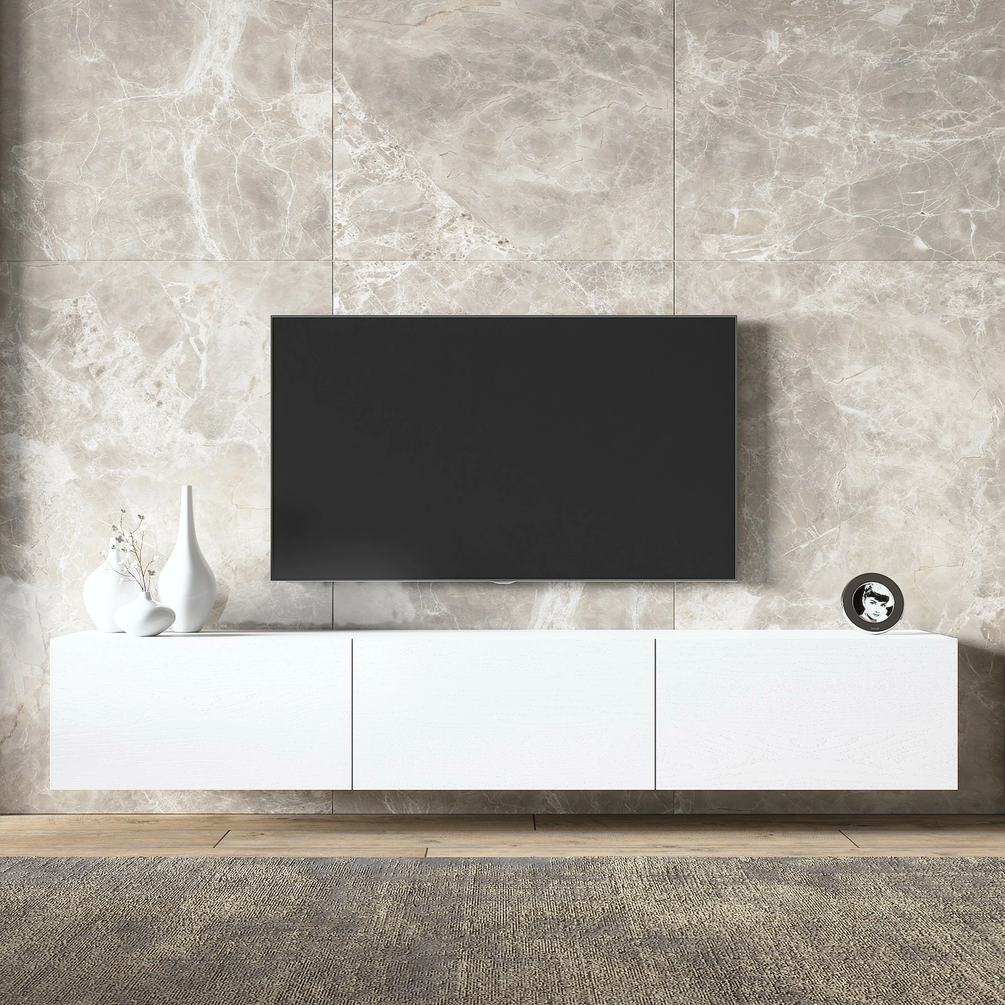 Komodë për TV Hanah Home, FRN-12014, e bardhë