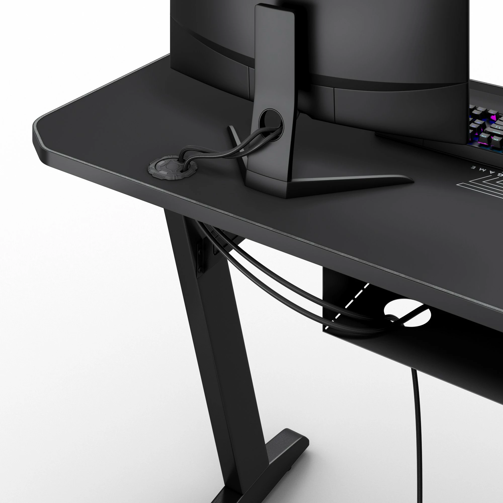 Tavolinë gaming SENSE7 Nomad Classic 140x60 cm, e zezë