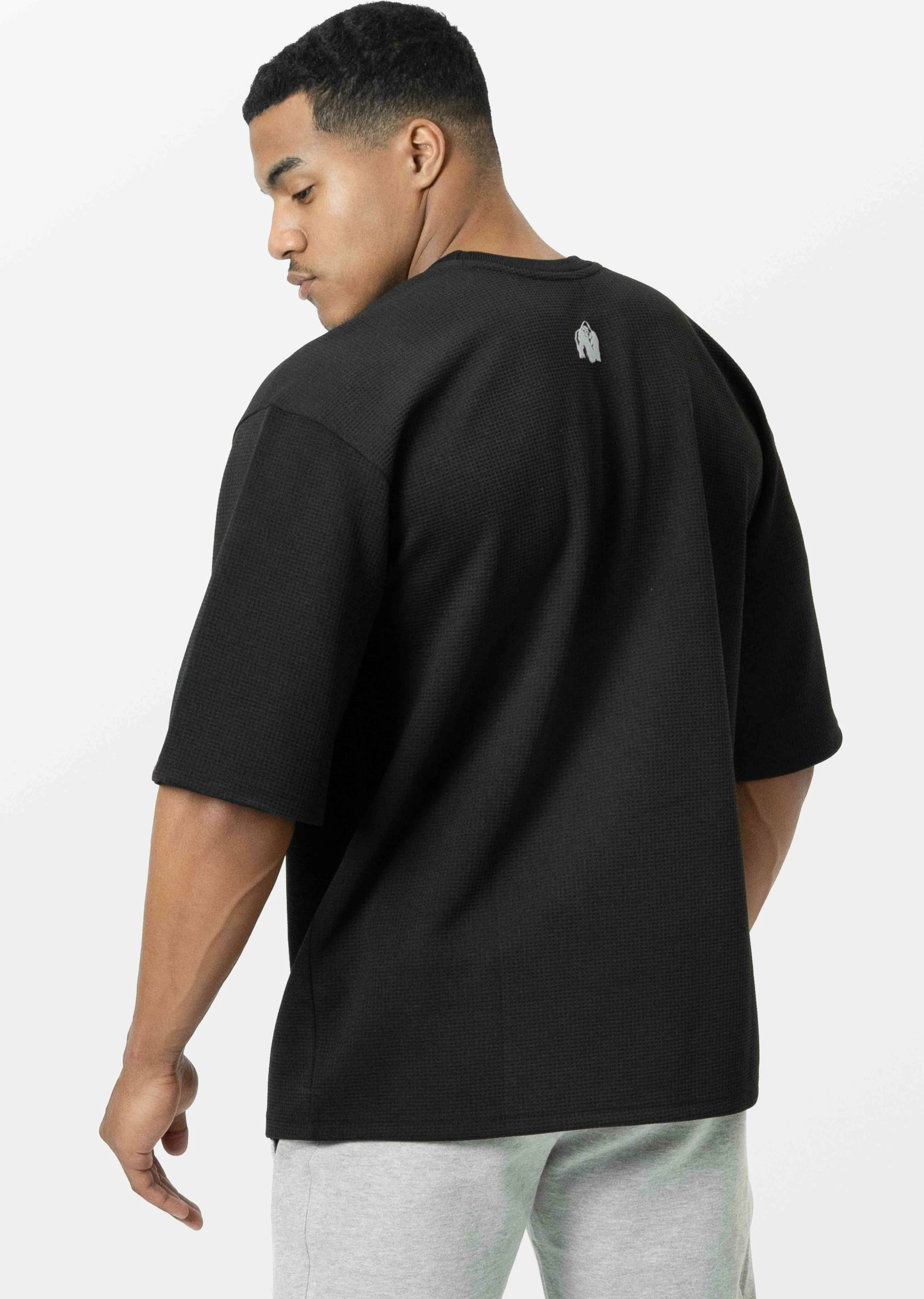 Idaho Oversized Waffle T-Shirt - Black [Madhësia: M]