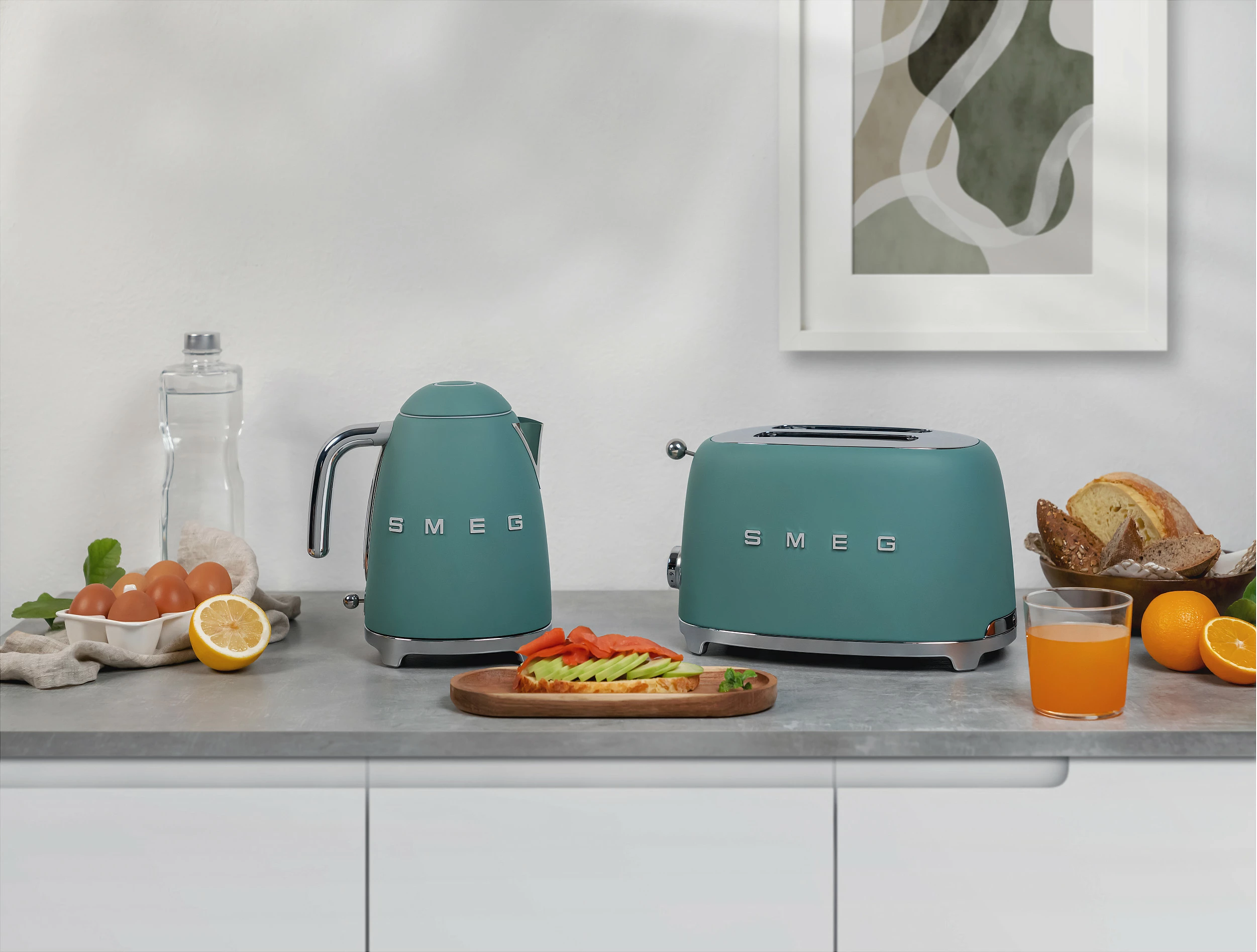 Toaster Smeg TSF01EGMEU 2 feta jeshile smerald mat