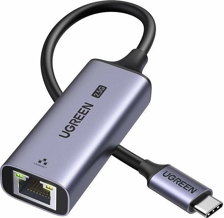 Adapter Ethernet USB-C në RJ-45 Ugreen CM648 2.5G, i zi