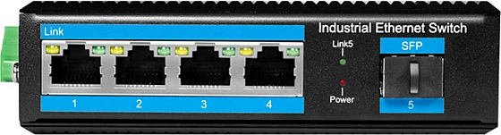 Switch industrial Gigabit Ethernet LogiLink, 4x RJ45 1000Mbps + 1x SFP, i zi