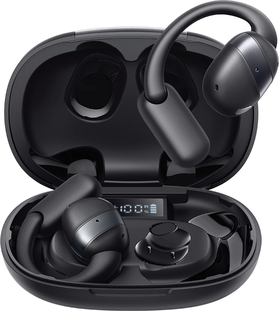 Kufje TWS open-ear Joyroom JR-OE4 Bluetooth 5.4, AAC/SBC, drajver 16mm, IPX4, USB-C, 12.5h/50h, të zeza