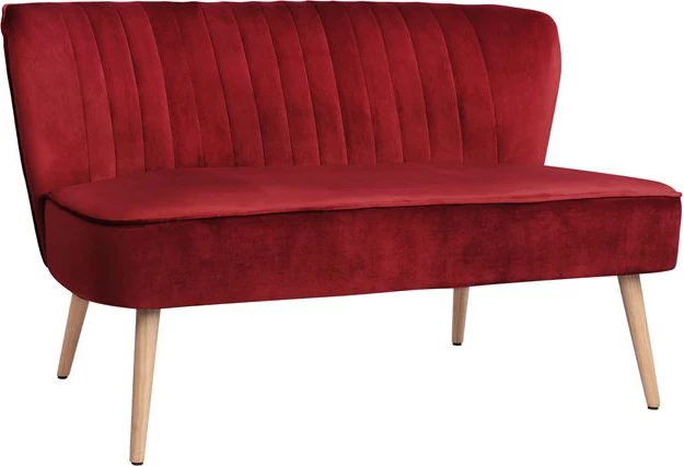 Divan dy vendësh kadife Andy FH8401.06 ngjyrë e kuqe 128x70x77 cm