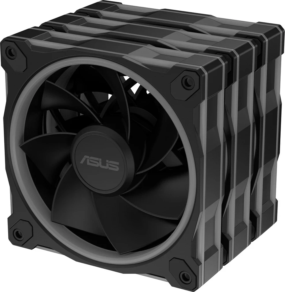Set ventilatorë kasë ASUS Prime MR120 Fan ARGB Reverse, 12 cm, 3 copë, Zi