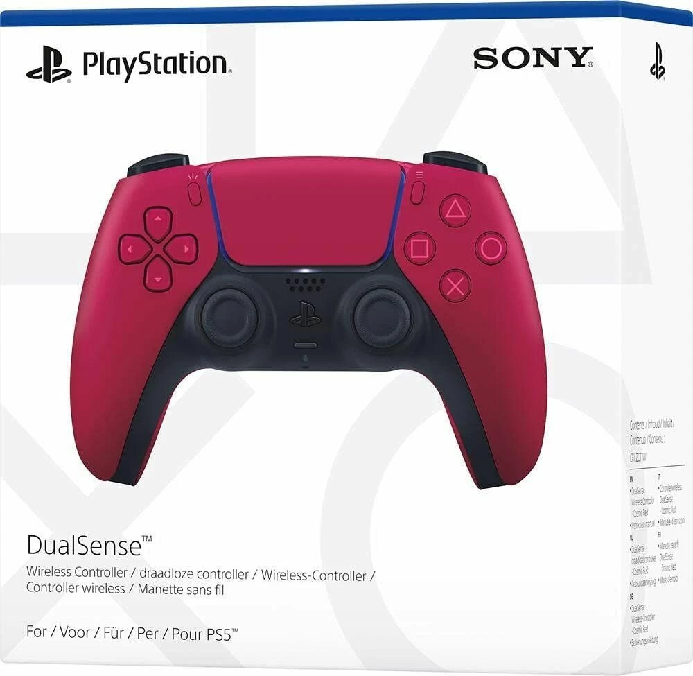 Kontroller Sony DualSense PS5/PC wireless, haptic feedback, adaptive triggers, mikrofon i integrum, 3.5mm, Cosmic Red