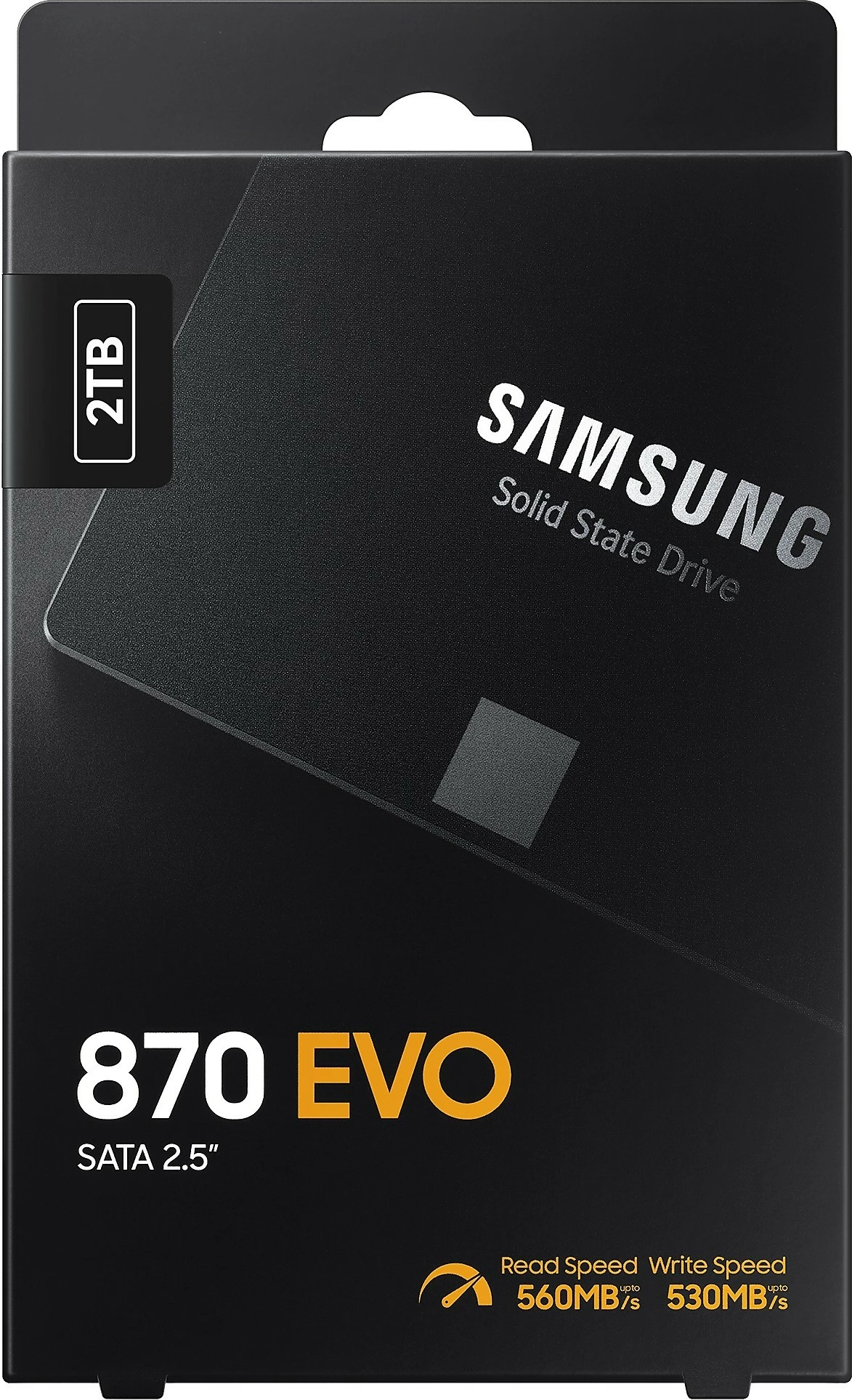 SSD Samsung 870 EVO, 2 TB, 2.5", 560 MB/s, e zezë