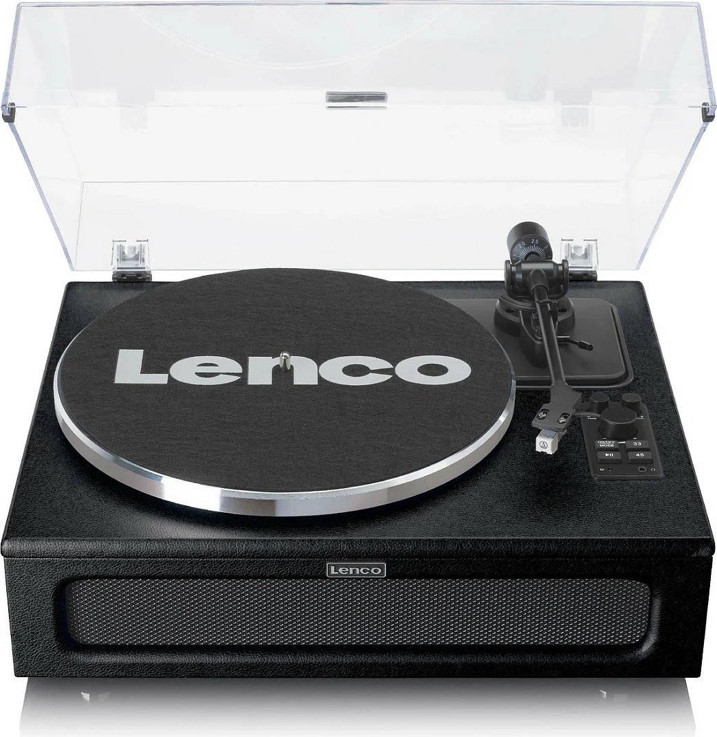 Gramafon Lenco LS-430BK, me altoparlantë të integrum, Bluetooth 5.0, 40 W, 33/45 RPM, i zi
