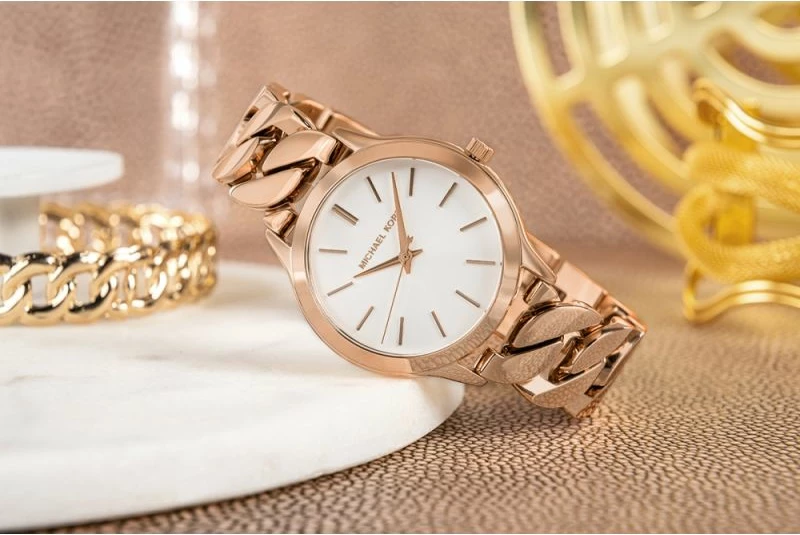 Orë dore për femra Michael Kors, rozë gold