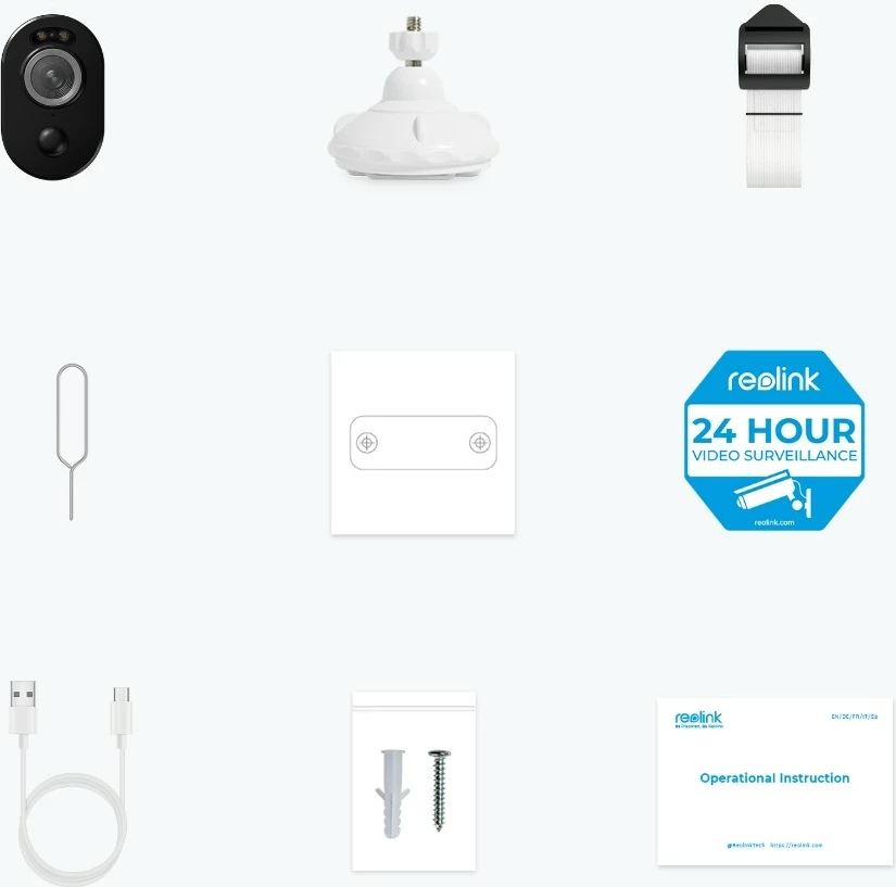Kamerë sigurie Reolink Argus Series B350, 4K, Wi-Fi, bateri, ngjyrë e bardhë