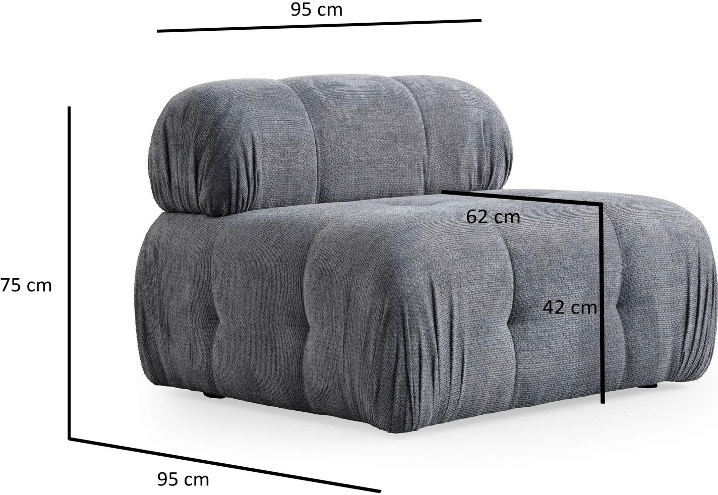 Këndare Atelier del Sofa, Petite 3, gri