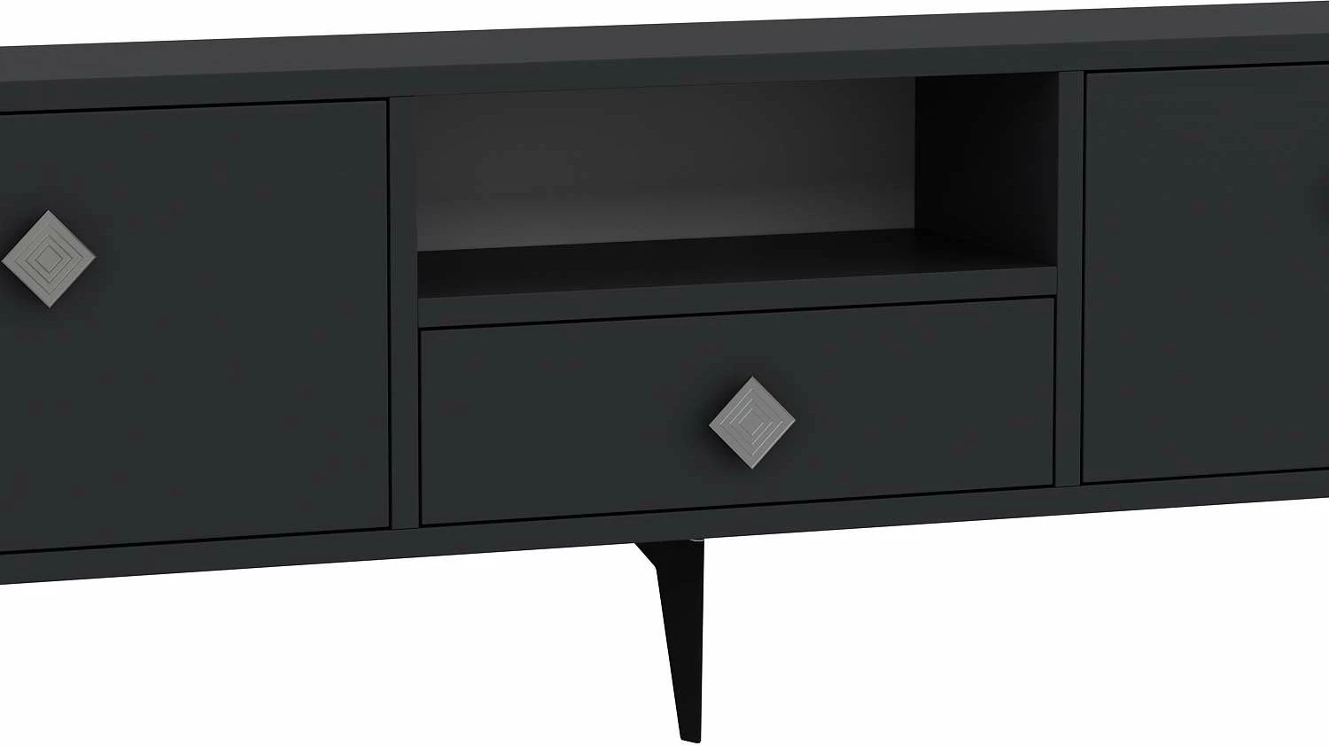 Komodë TV Skye Decor, 1304-DROP-1, antracit, argjend