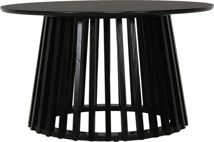 Tavolinë kafeje Domonic, MDF, ngjyrë e zezë, 80x45cm