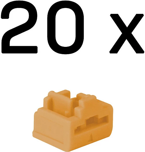 Bllokues porte RJ-45 LINDY 47898, 20 copë, portokalli