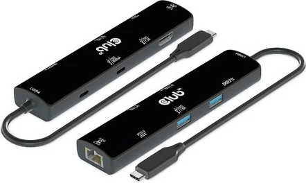 USB HUB Club3D 6in1, HDMI, 2xUSB-C, 2xUSB, LAN, 4K120Hz, PD100W, zi