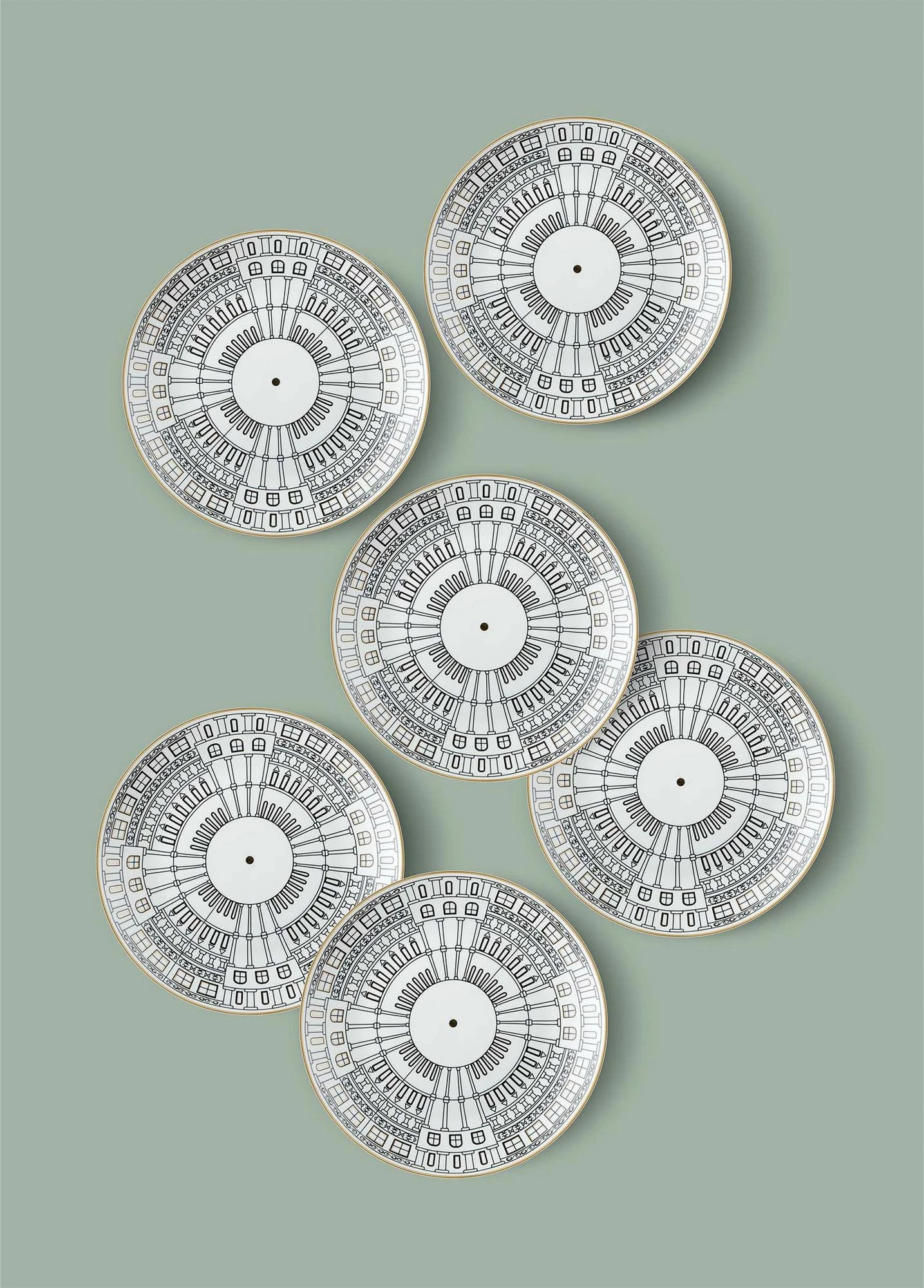 Set pjatash për ëmbëlsira (6 copë), Hermia, DNR0079